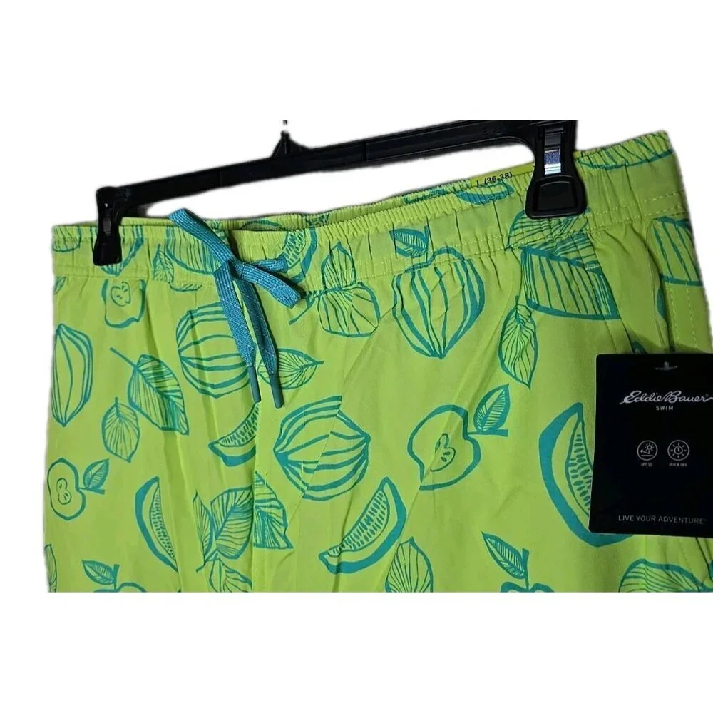 Eddie Bauer NWT Men's Yellow Citrus Volley Swim Trunk Size Large 36-38 t2